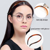 BIKCZEWIN 12 Pieces Plastic Headbands for Women Girls with Glasses No Headache Headband No Slip Teeth Comb Skinny Hair A