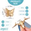 Hoyols Silver Gold Butterfly Hair Clips 48 pcs 90s Hair Accessories for Girls Women Small Mini Hair Stuff Thing Clips Pi