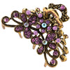 CROWN GUIDE Vintage Rhinestone Hair Claw Crystal Jaw ClipsMetal Alloy Fancy Hair Barrette Decorative Flowers Hair Clasps