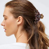 CROWN GUIDE Vintage Rhinestone Hair Claw Crystal Jaw ClipsMetal Alloy Fancy Hair Barrette Decorative Flowers Hair Clasps