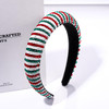 vokone Christmas Headband Bejewelled Crystal Beaded Padded Headband Statement Chistmas Costume Headwear Hair Accessory