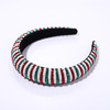 vokone Christmas Headband Bejewelled Crystal Beaded Padded Headband Statement Chistmas Costume Headwear Hair Accessory