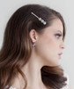 Zeshimb Boho Crystal Flower Hair Pin Gold Crystal Hair Barrette Rhinestone Bobby Pins Crystal Wedding Hair Pins Clip Bar