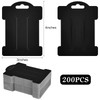 Mototo 200 PCS Hair Clip Bow Display Cards Hair Barrettes Jewelry Display Holder Rectangle Paper Cardboard for Hair Acce