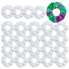 25 Pack White Scrunchies for Tie Dye Kit Party Supplies White Cotton Hair Elastic Ponytail Holder Hair Scrunchies for Wo