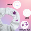 25 Pack White Scrunchies for Tie Dye Kit Party Supplies White Cotton Hair Elastic Ponytail Holder Hair Scrunchies for Wo