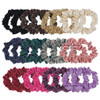 Set of 24Pcs Satin Hair Scrunchies Rubber Bands Elastic Hair Ties Ponytail Holder Satin Fabric Hair Ties Mix Colors