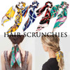 Chennie Bowknot Hair Scrunchies Yellow Elastic Bow Hair Ties Chiffon Hair Ropes Hair Accessories Ponytail Holder for Wom
