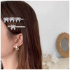 Yheakne Vintage Crystal Hair Clip Pin Silver Bow Rhinestone Hair Pins Clip Bridal Hair Barrette Hairpin Shine Crystal We