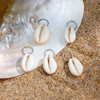 Allereyae Vintage Shell Hair Braid Rings Silver Dreadlocks Clip Conch Braid Hair Rings Clips Cowrie Pendant Hair Cuff De