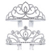 Jaciya 2 Pack Tiara Crown for Women Girls Princess Silver Crystal Tiara with Combs Rhinestone Headpieces tiara de la cor