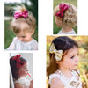 xsby Party Hair Bows Clips for Girls 10pcs Children Sequins Bow Barrettes Cute Baby Girl Bow Hair Clips A
