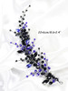 Brihasory Black Bridal Hair Accessories for Women Halloween Handmade Crystal Headband Wedding Hair Pieces for Brides Rhi