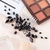 PAGOW Black Teardrop Hair Comb Vintage Rhinestone Crystal Onyx Small Headpiece Bridal Side Combs Handband Accessories fo