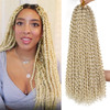 Leeven 18 Inch 2Pcs Water Wave Crochet Braids Hair for Butterfly Locs Passion Twist Crochet Hair Hot Water Setting Blonde Passion Twists Braiding Hai online at globaldelivered