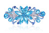 Sankuwen Flower Luxury Jewelry Design Hairpin Rhinestone Hair Barrette ClipAlso Perfect Mothers Day Gifts for Mom Sky Bl