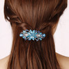 Sankuwen Flower Luxury Jewelry Design Hairpin Rhinestone Hair Barrette ClipAlso Perfect Mothers Day Gifts for Mom Sky Bl
