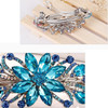 Sankuwen Flower Luxury Jewelry Design Hairpin Rhinestone Hair Barrette ClipAlso Perfect Mothers Day Gifts for Mom Sky Bl