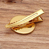20 Pcs Blank Hair Clips Alligator Hair Clips Clamps Bases with 18mm Round Blank Cabochon Setting Tray for DIY Hair Acces