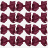 4 Inch Boutique Girls Hair Bows Hair Clips for Girls Toddlers 12 Pcs Solid Color Maroon