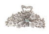 Vintage Metal Rhinestone Fancy Hair Claw Large Size Imitation Pearl Hair Jaw Clips Hair Clasps Accessories for Women Lad