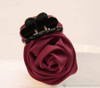 Fodattm 3PCS Women Beauty Rose Flower Hair Claw Hair Clips Hair Jewelry Elegant Ribbon Jaw Clip Headwear
