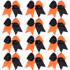 DEEKA 12PCS 8 Two Toned Large Cheer Hair Bows Ponytail Holder Handmade for Teen Girls Softball Cheerleader SportsOrangeB