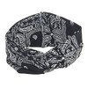 DINPREY Assorted Paisley Print Wide Bandana Knot Headbands Criss Cross Head Wrap Hair Band Black