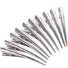 LONEEDY 10 Pack Duckbill Hair Clips with Teeth Metal Alligator Curl Clips with Holes for Hair Styling Nonslip Hair Barre
