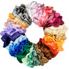 Mcupper 40 Pcs Hair Silk Scrunchies Satin Elastic Hair Bands Scrunchy Hair Ties Ropes Scrunchie for Women Girls Hair Acc