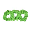 Small Scrunchies Cotton Hair Bobble Set of 3 Neon Green