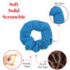 12 Pack Solid Hair Ties Scrunchies Blue