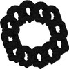 12 Pack Solid Hair Ties Scrunchies Black