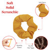 12 Pack Solid Hair Ties Scrunchies Mustard
