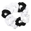 9 Pack Scrunchies Hair Ties 6 White 3 Black