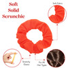 12 Pack Solid Hair Ties Scrunchies Neon Orange