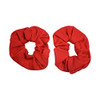 Set of 2 Large Solid Scrunchies Red