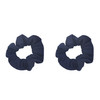 Set of 2 Solid Scrunchies Navy