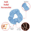 Set of 2 Solid Scrunchies Light Blue