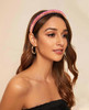 Wecoe Hot Pink Rhinestone Headband Shine Bright Like a Diamond Perfect for Weddings Homecoming Prom Birthday Parties and
