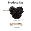 Women Bowknot Snood Net Barrette Hair Clip Bun Cover Hairnet Satin Bow Barrette French Hair Clips Ribbon Flower Hair Acc