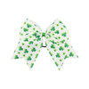 St Patricks Green Cheer Bow Ponytail Holder Cheerleader Girls Big Hair Bow Tie JHSP13 2 PcsA