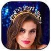 Urieo Star Halo Crown Gold Pearls Goddess Headband Stars Crystal Thin Tiara Hairhoops Festival Handmade Hair Accessories