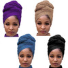 4 Packs Stretch Jersey Turban Head Wrap Scarf Headwraps for Women African Head Wraps Long Hair Scarf Ultra Soft Breathab