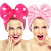 Hairizone Cosmetics Headbands for Washing Face Shower Spa Soft and Cute Big Bowknot Hair Bands for Women and Girls Roseo