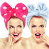 Hairizone 2 Pack Makeup Headbands for Washing Face Shower Spa Soft and Cute Big Bow Hair Bands for Women and Girls Light