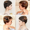 RC ROCHE ORNAMENT 6 Pcs Womens Side Slide Half Moon French Eyelet Hair Clip Curve Flat Comb Concord Barrette No Slip Com