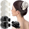 RC ROCHE ORNAMENT 6 Pcs Womens Spiral Dome Bun Maker Cover Round Clam Shell Stylish Spiral No Slip Grip Side Slide Beaut