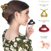 RC ROCHE ORNAMENT 6 Pcs Womens Firm Interlocking Claw Beautiful Tousled Half Up Bun Maker Girls Beauty Accessory Cute St