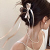 RFTWXHPN Bowknot Hair Claws Clip for Women Girls Tassel Ribbon Bowknot Hair Clips with Long Tail Bow Hair Claw Clips for